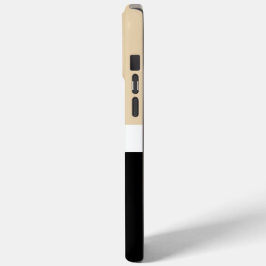 ベージュブラックストライプ抽象芸術 Case-Mate iPhoneケース (裏面 / 左)