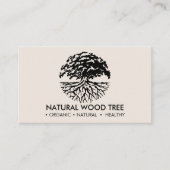 ベージュブラックフォレストツリー 名刺 (正面)