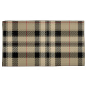 ベージュブラックプレイドペアキング 枕カバー (正面右)