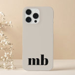 ベージュブラックミニマルモダンイニシャルモノグラム iPhone 16 PRO MAXケース<br><div class="desc">ミニマルモダンイニシャルモノグラム電話ケース。独自のiPhoneパーソナライズされたケースを作成しカスタムて、イニシャル名。</div>