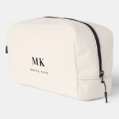 ベージュブラックモノグラムイニシャル名 ドップキット (右コーナー)