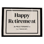 ベージュブラックリタイオメントパーティー ラージペーパーバッグ (裏面)