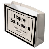 ベージュブラックリタイオメントパーティー ラージペーパーバッグ (裏面アングル)