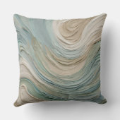 ベージュブルーグリーン抽象芸術旋回 クッション (裏面)