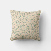 ベージュブルージグザグパターン クッション (正面)