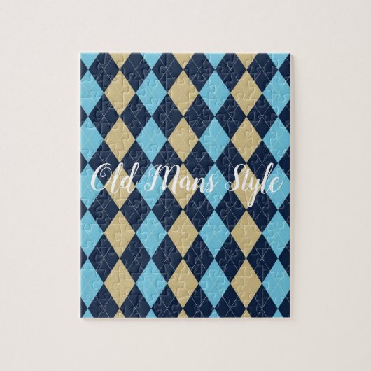 ベージュブループレイドジグソーパズルデイジー ジグソーパズル (縦)