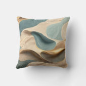 ベージュブルーモダングリーンスタイル波 クッション (裏面)