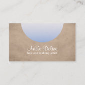 ベージュブルーモダン美しい名刺 名刺 (正面)