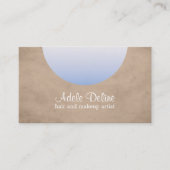 ベージュブルーモダン美しい名刺 名刺 (正面)