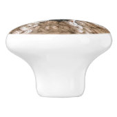 ベージュブルーヤーンフォト編み物クラフトルームクロシェ セラミックノブ (側面)