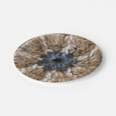 ベージュブルーヤーンフォト編み物パーティークロシェ ペーパープレート (アングル)