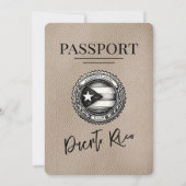 ベージュプエルトリコパスポートウェディング 招待状 (裏面)