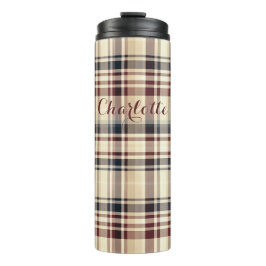 ベージュプライドクラシック市松模様にパターン タンブラー