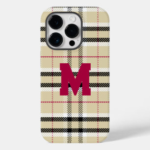 ベージュプラ名門私立校風のイドファッションモノグラムパーソナライズされた Case-Mate iPhone 14 PROケース