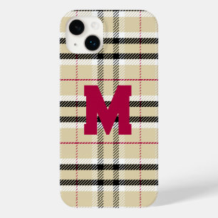 ベージュプラ名門私立校風のイドファッションモノグラムパーソナライズされた Case-Mate iPhone 14 PLUSケース