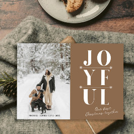 ベージュプレジョイモダンド初めてのクリスマスカップル犬 シーズンカード