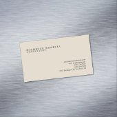 ベージュプレーンクラシカルプロフェッショナル マグネット名刺 (インサイチュ)