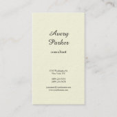 ベージュプレーンモダンミニマルプロフェッショナル 名刺 (正面)