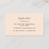 ベージュヘアメイクアップ美しいサロンシンプル 名刺 (裏面)