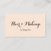 ベージュヘアメイクアップ美しいサロンシンプル 名刺 (正面)