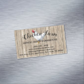 ベージュヘンチキン農業木製素朴卵 マグネット名刺 (インサイチュ)