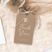 ベージュベアベイビーシャワーありがとうギフトラベル ギフトタグ