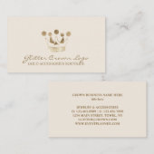 ベージュベビー金ゴールドクラウン 名刺 (正面/裏面)