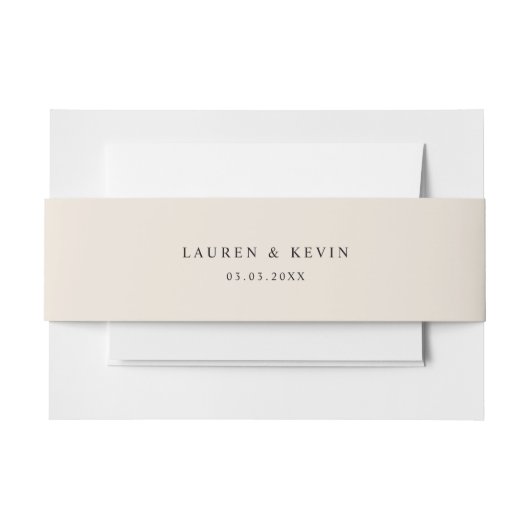 ベージュベリーバンド招待状用帯 招待状ベリーバンド (正面例)