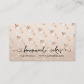 ベージュベーカリーデザインペストリーバッググリッツ 名刺 (正面)