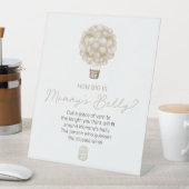 ベージュホットエアバルーンどのように大きいママの腹 台座サイン (インサイチュ)