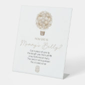 ベージュホットエアバルーンどのように大きいママの腹 台座サイン (正面)