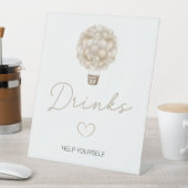 ベージュホットエアバルーン赤ちゃんシャワードリンク 台座サイン (インサイチュ)