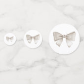 ベージュホットエアバルーン赤ちゃんシャワー コンフェッティ (裏面)