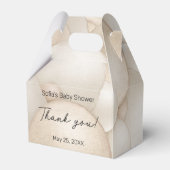 ベージュホットエアバルーン赤ちゃんシャワー フェイバーボックス (正面サイド)