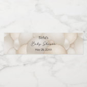 ベージュホットエアバルーン赤ちゃんシャワー ペットボトルラベル (シングルラベル)