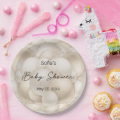 ベージュホットエアバルーン赤ちゃんシャワー ペーパープレート (パーティー)