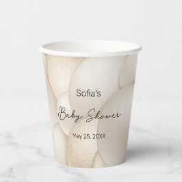 ベージュホットエアバルーン赤ちゃんシャワー 紙コップ