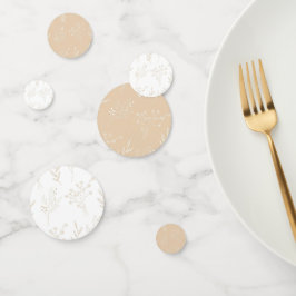 ベージュホワイトコーナーフローラボホ結婚ズ コンフェッティ