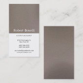 ベージュホワイトプレーンモダンコンサルタント名刺 名刺 (正面/裏面)