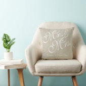 ベージュホワイトリネン夫妻の結婚枕 クッション