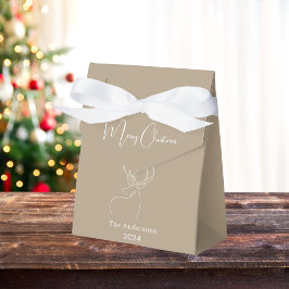 ベージュホワイト抽象芸術トナカイモダンクリスマス フェイバーボックス