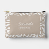 ベージュホワイト離れブライダルシャワー アクセサリーポーチ (正面)