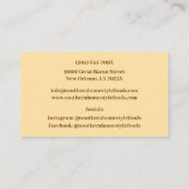 ベージュホームスタイルターキーホームフーズ 名刺 (裏面)