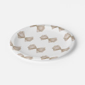 ベージュボウホモダンベビーシャワー ペーパープレート (アングル)