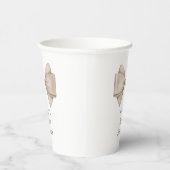 ベージュボウホモダンベビーシャワー 紙コップ (右)