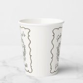 ベージュボウレトロハートコケットケーキガレンティン 紙コップ (左)