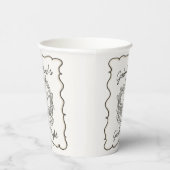 ベージュボウレトロハートコケットケーキガレンティン 紙コップ (右)