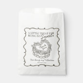 ベージュボウレトロハートコケットケーキバレンタイン フェイバーバッグ (正面)