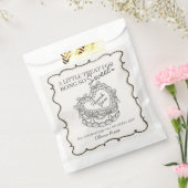 ベージュボウレトロハートコケットケーキ誕生日 フェイバーバッグ (封をした状態)