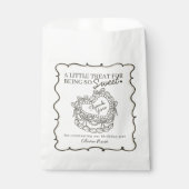 ベージュボウレトロハートコケットケーキ誕生日 フェイバーバッグ (正面)